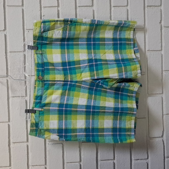 Merona Pants - Merona 100% Cotton Multicolor Plaid High Waist Shorts.